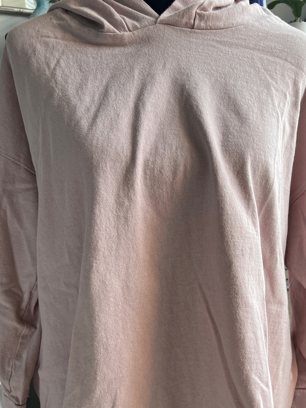 Bryn Walker Pink Crop Boxy Pullover Hoodie XXS Lagenlook